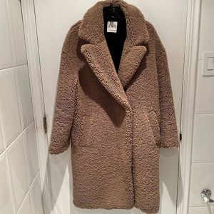 ZARA Teddy Coat size M